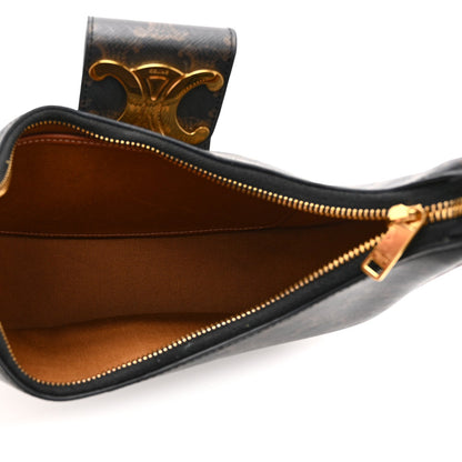 Medium Calfskin Canvas Shoulder Bag - Tan