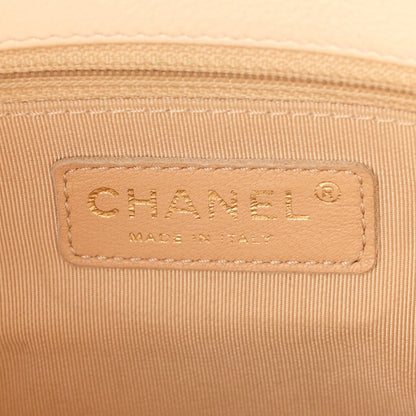 Small Quilted Calfskin Tote Bag - White