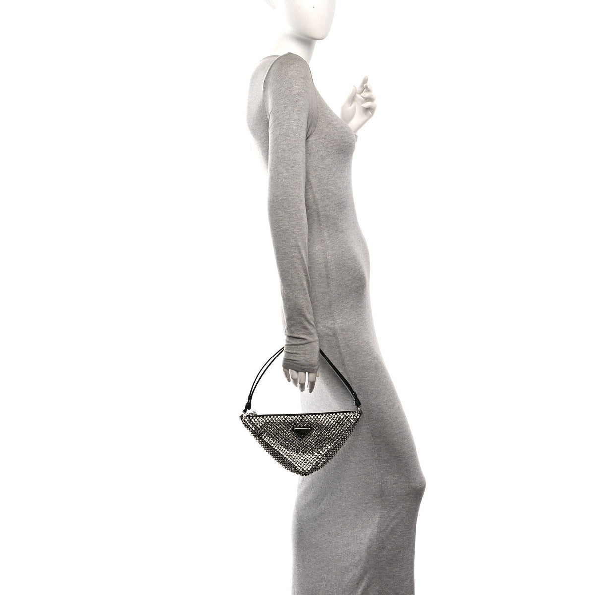 Satin Crystal Triangle Pouch Cristal Pouch