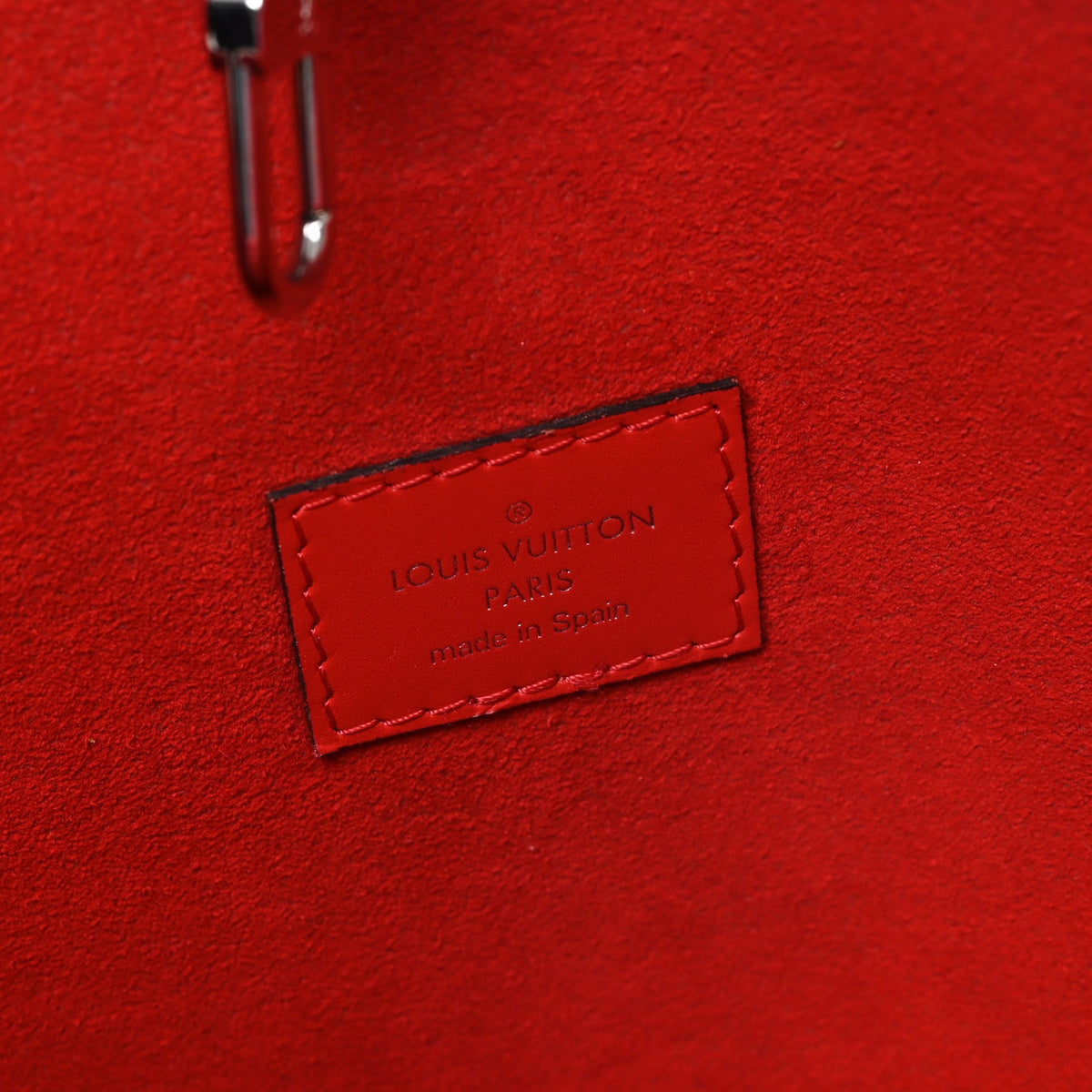Epi Neverfull Mm Indigo Coquelicot Handbag