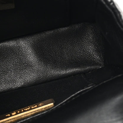 Mini Quilted Lambskin Flap Shoulder Bag - Black