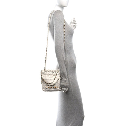 Mini Quilted Calfskin Handbag - White