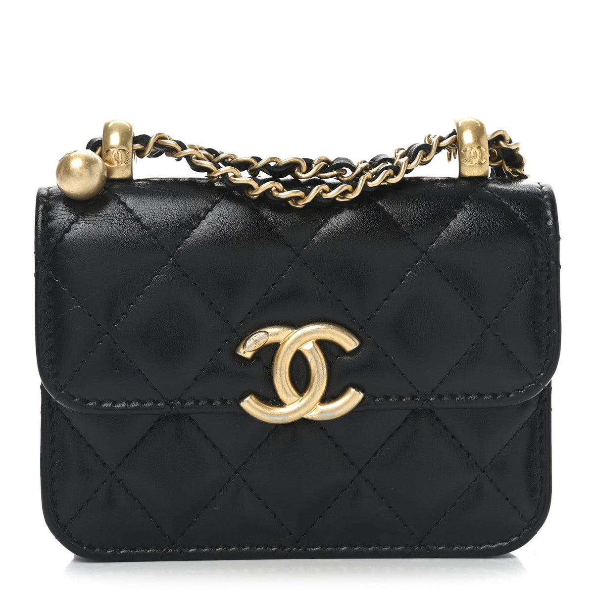 Quilted Calfskin Handbag - Black