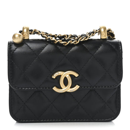 Quilted Calfskin Handbag - Black