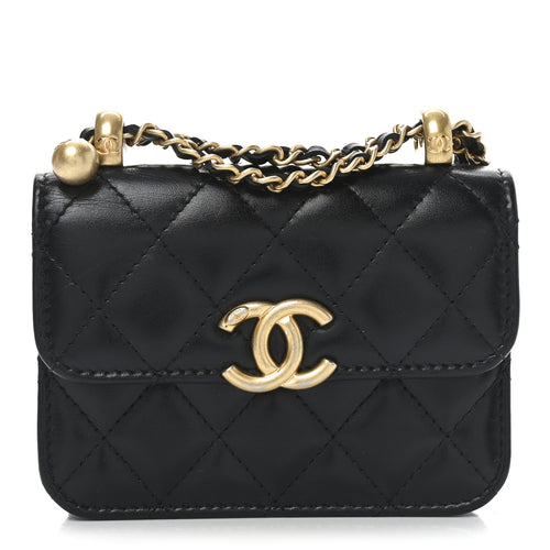 Quilted Calfskin Handbag - Black