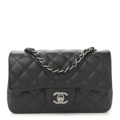 Mini Quilted Caviar Flap Shoulder Bag - Tan