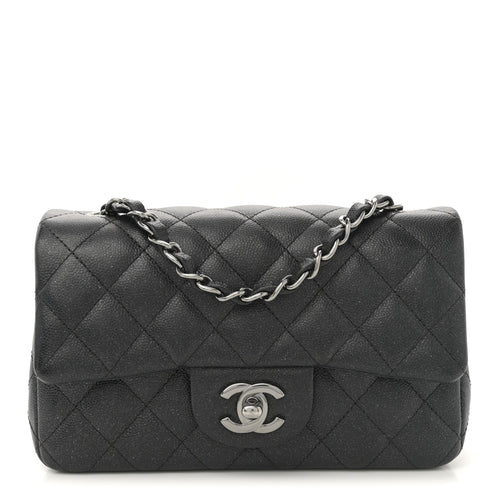Mini Quilted Caviar Flap Shoulder Bag - Tan
