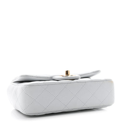 Mini Quilted Lambskin Flap Shoulder Bag - Tan