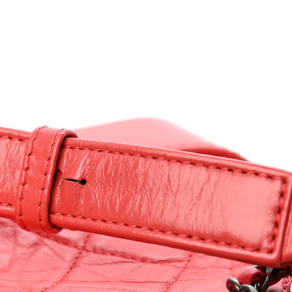 Small Quilted Calfskin Hobo Bag - Red