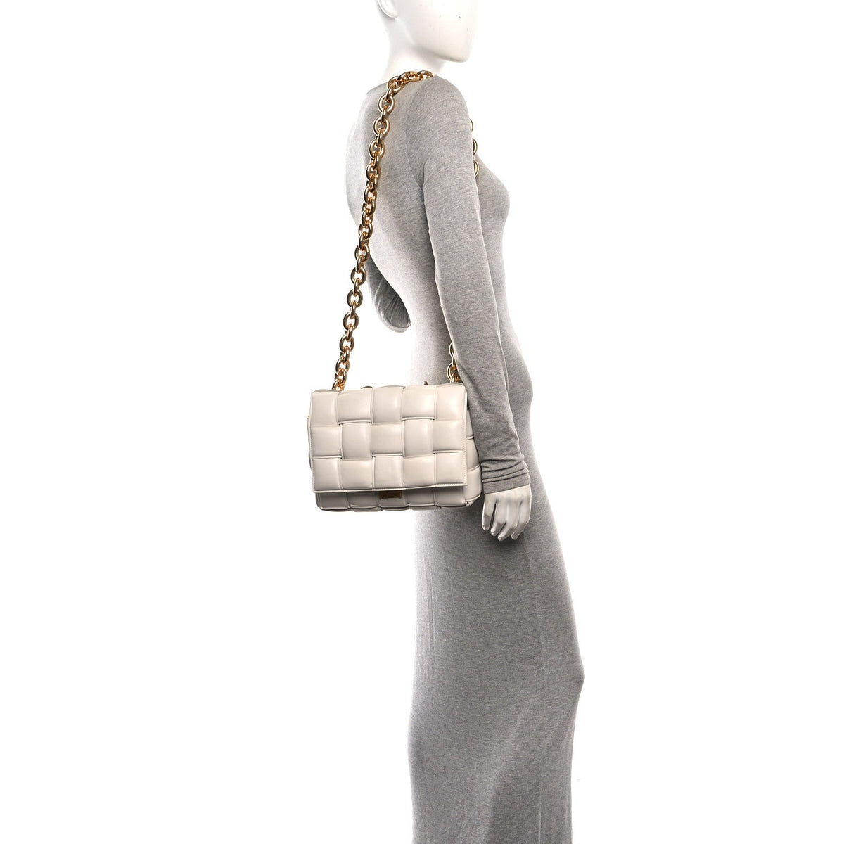 Maxi Lambskin Crossbody Bag - White