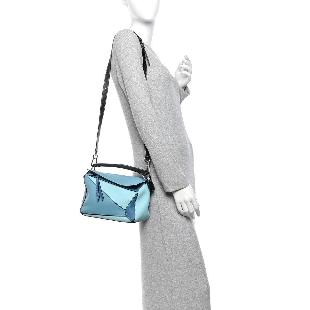 Medium Calfskin Handbag - Light Blue