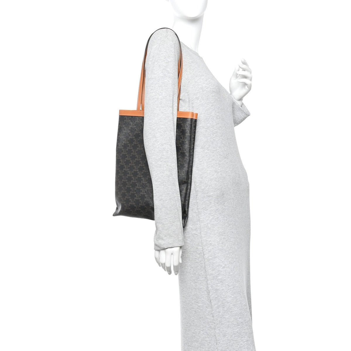 Calfskin Canvas Tote Bag