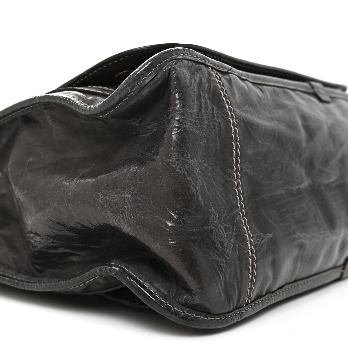 Large Calfskin Tote Bag - Grey