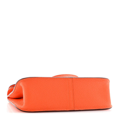 Taurillon Clemence Halzan 25 Orange Mini Handbag