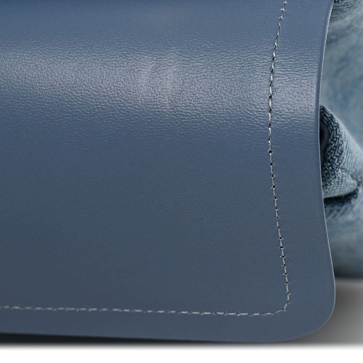 Small Quilted Flap Shoulder Bag - Light Blue