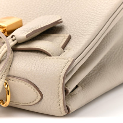 Togo Kelly Retourne 25 Beton Handbag