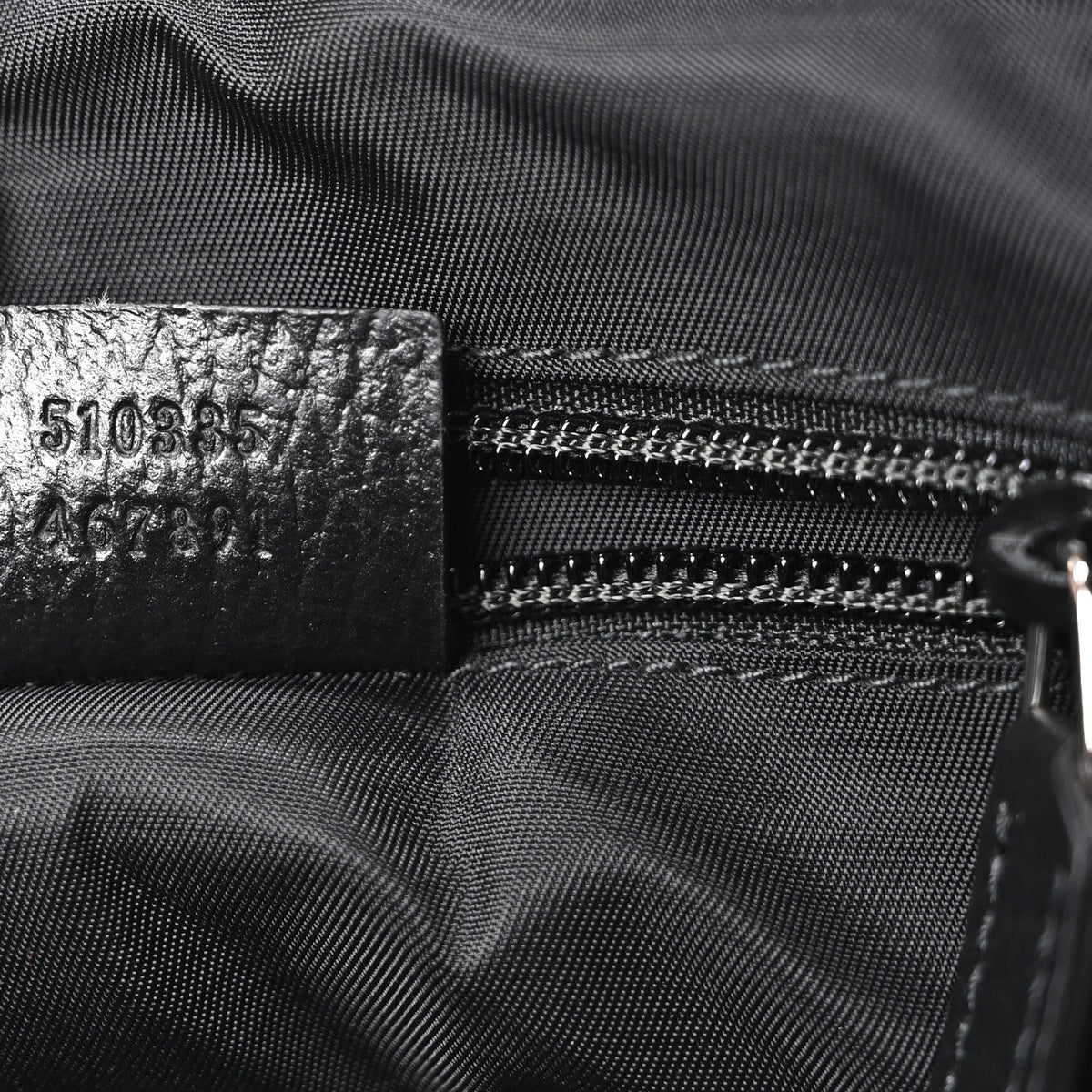 Nylon Flap Shoulder Bag - Black