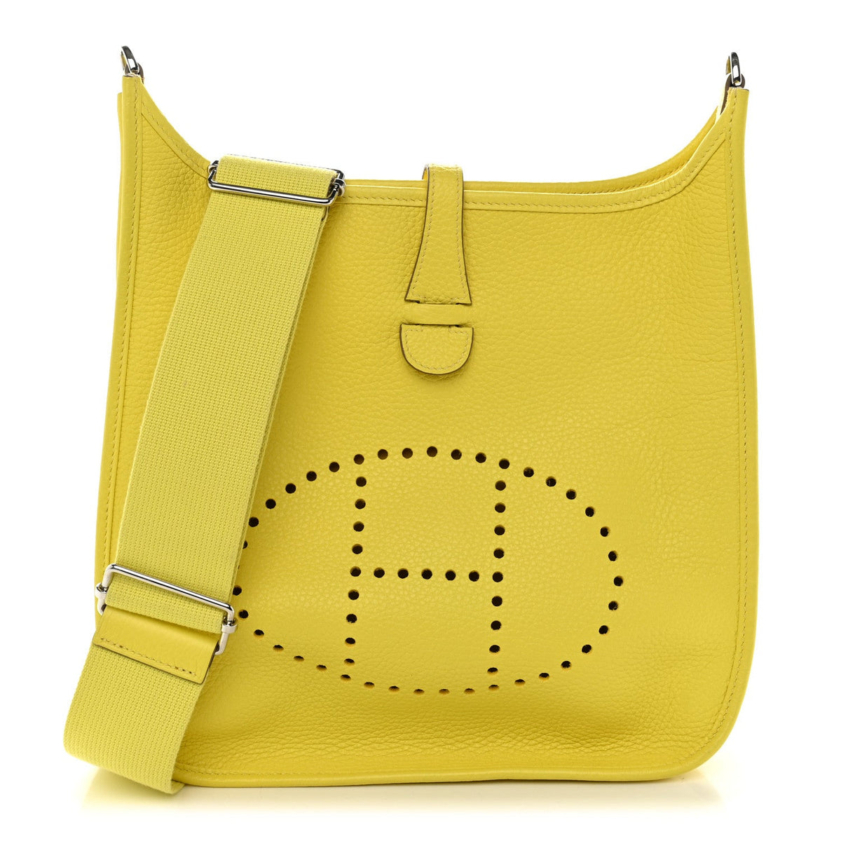 Taurillon Clemence Evelyne Iii Pm Lime Handbag