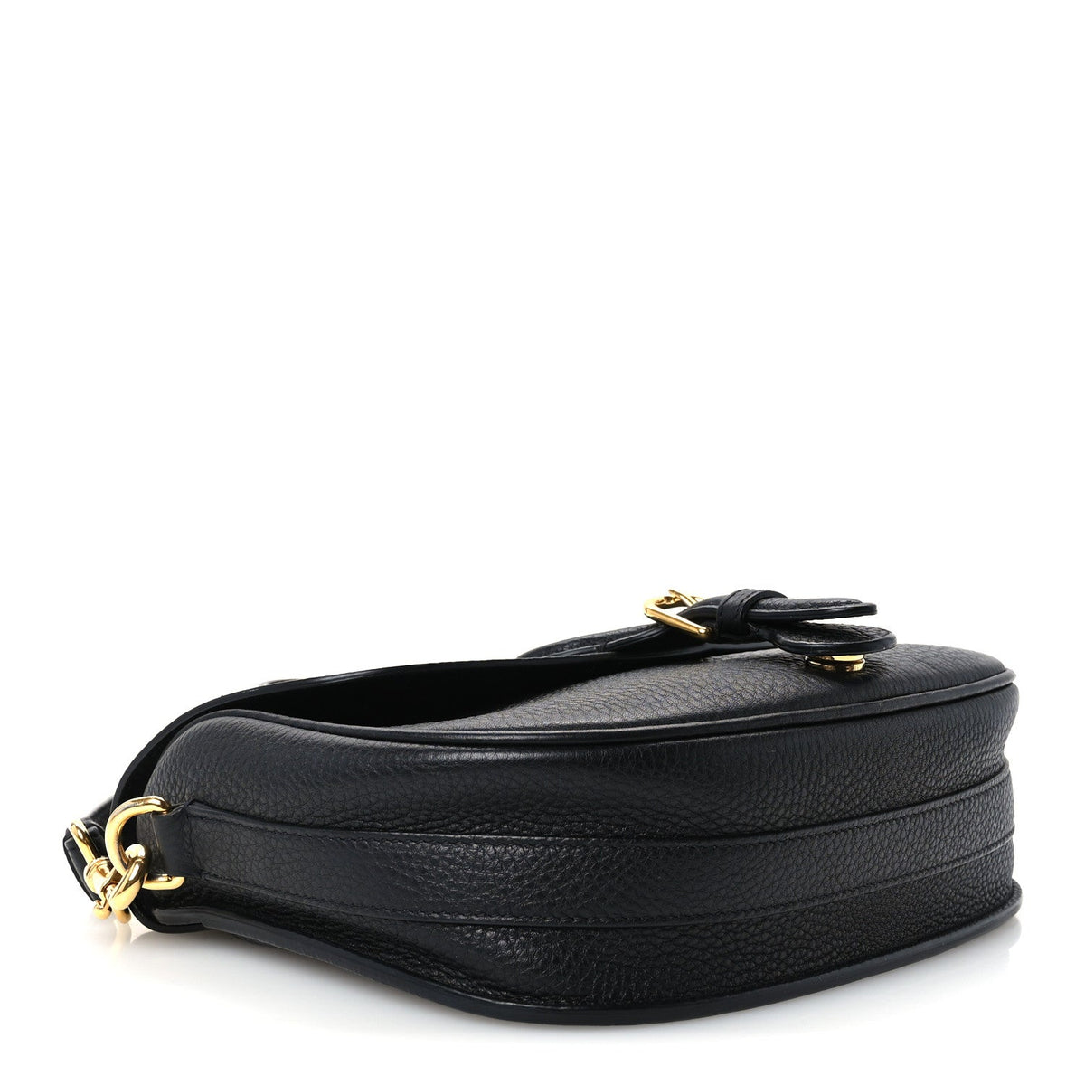 Medium Calfskin Flap Shoulder Bag - Black
