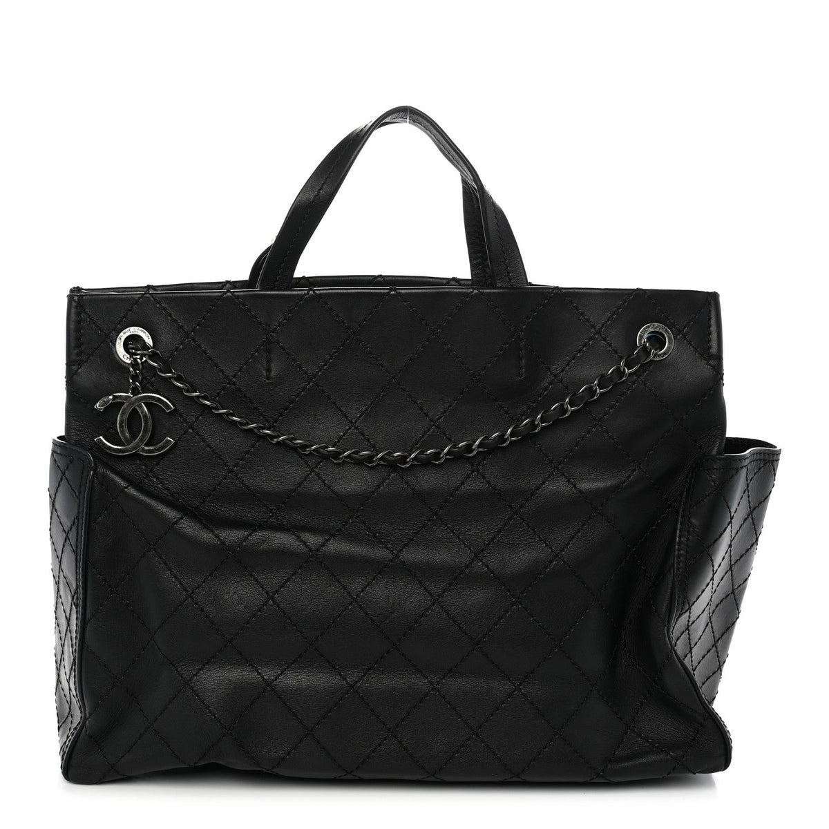 Calfskin Tote Bag - Black