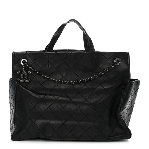 Calfskin Tote Bag - Black