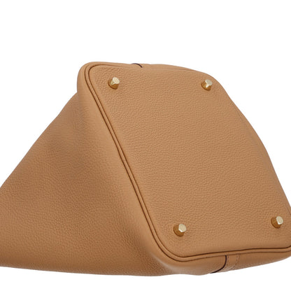 Taurillon Clemence Picotin Lock Mm Biscu Handbag