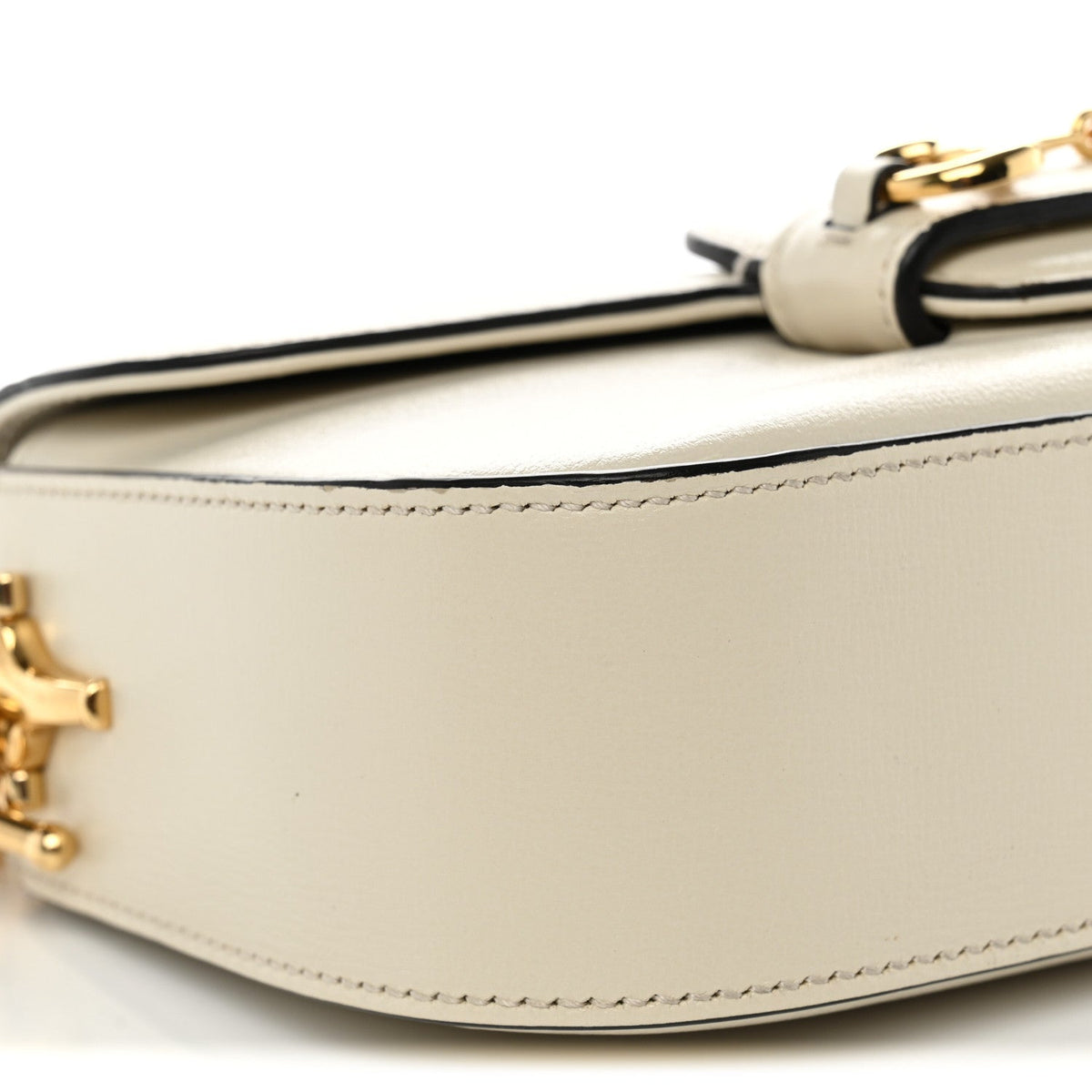 Small Calfskin Shoulder Bag - White