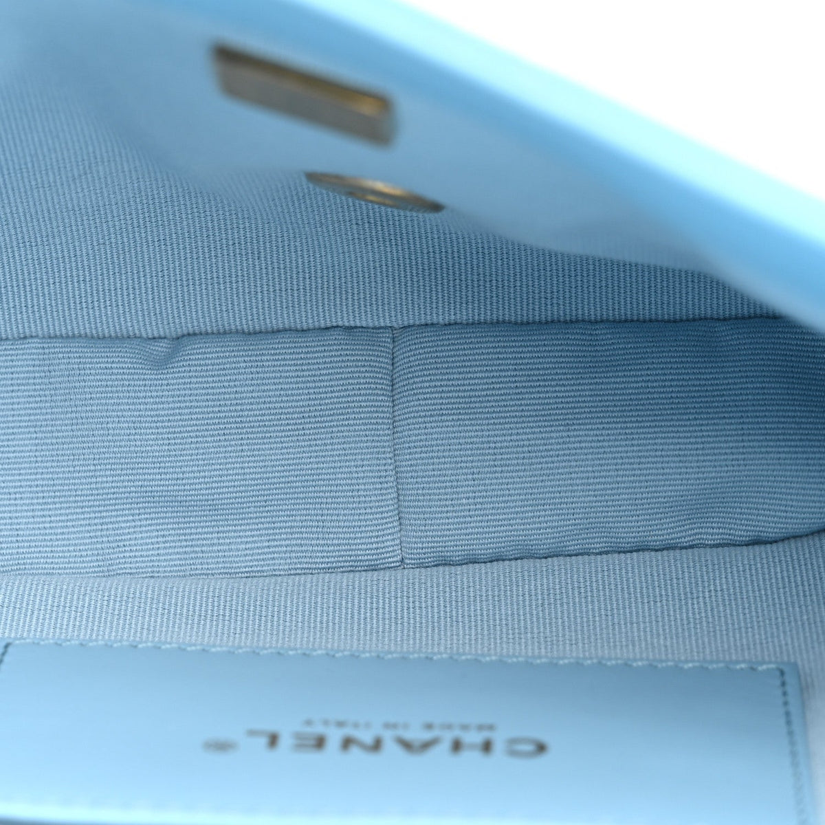 Quilted Lambskin Flap Shoulder Bag - Light Blue