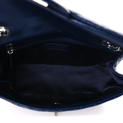 Quilted Lambskin Flap Shoulder Bag - Blue