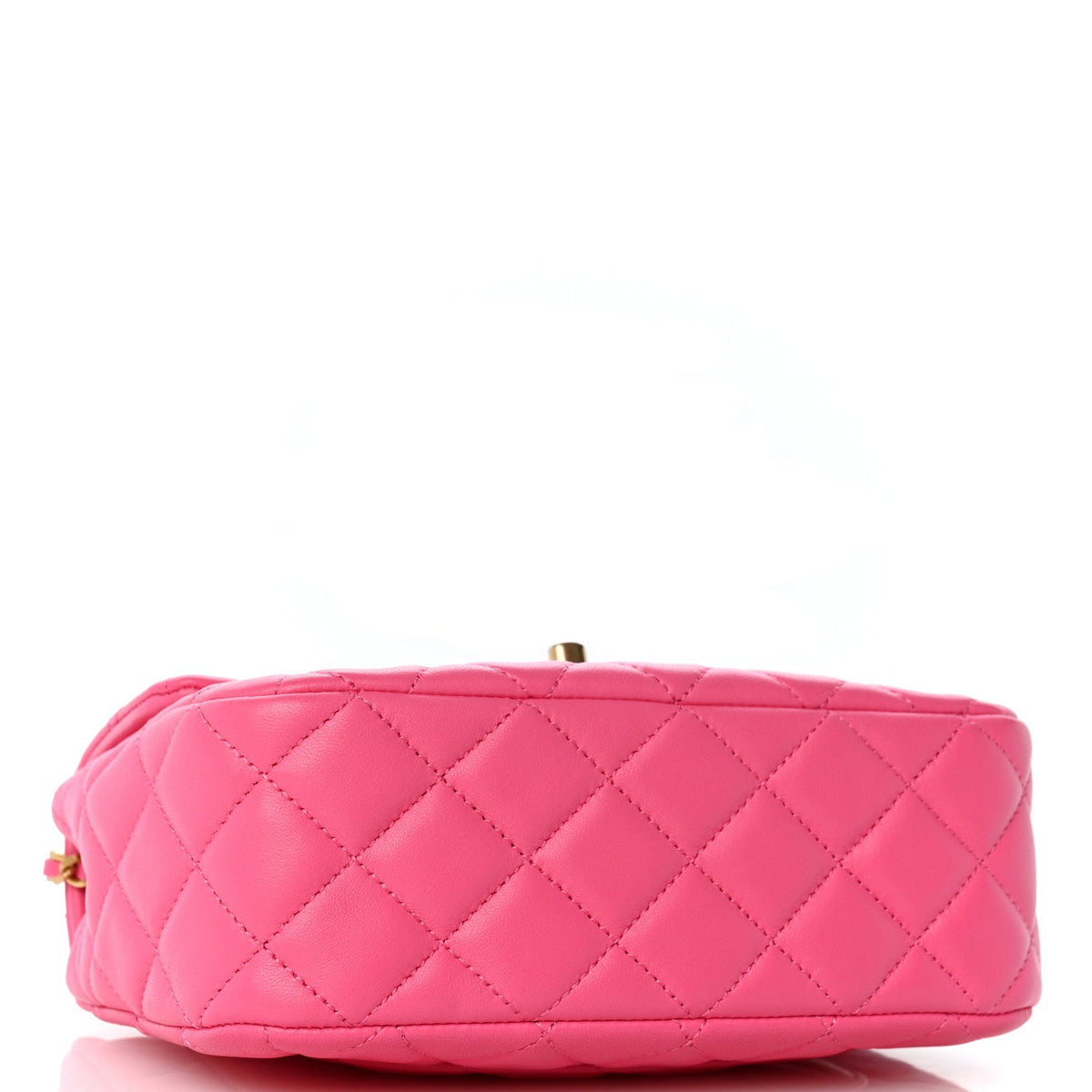Small Quilted Lambskin Flap Shoulder Bag - Pink