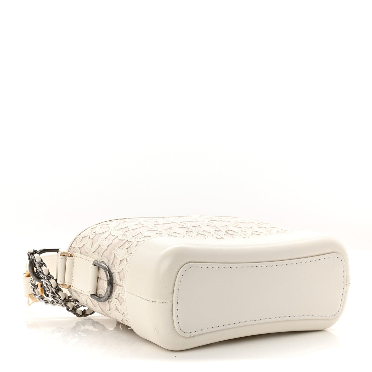 Small Calfskin Hobo Bag - White