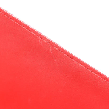 Large Calfskin Satchel Bag - Red