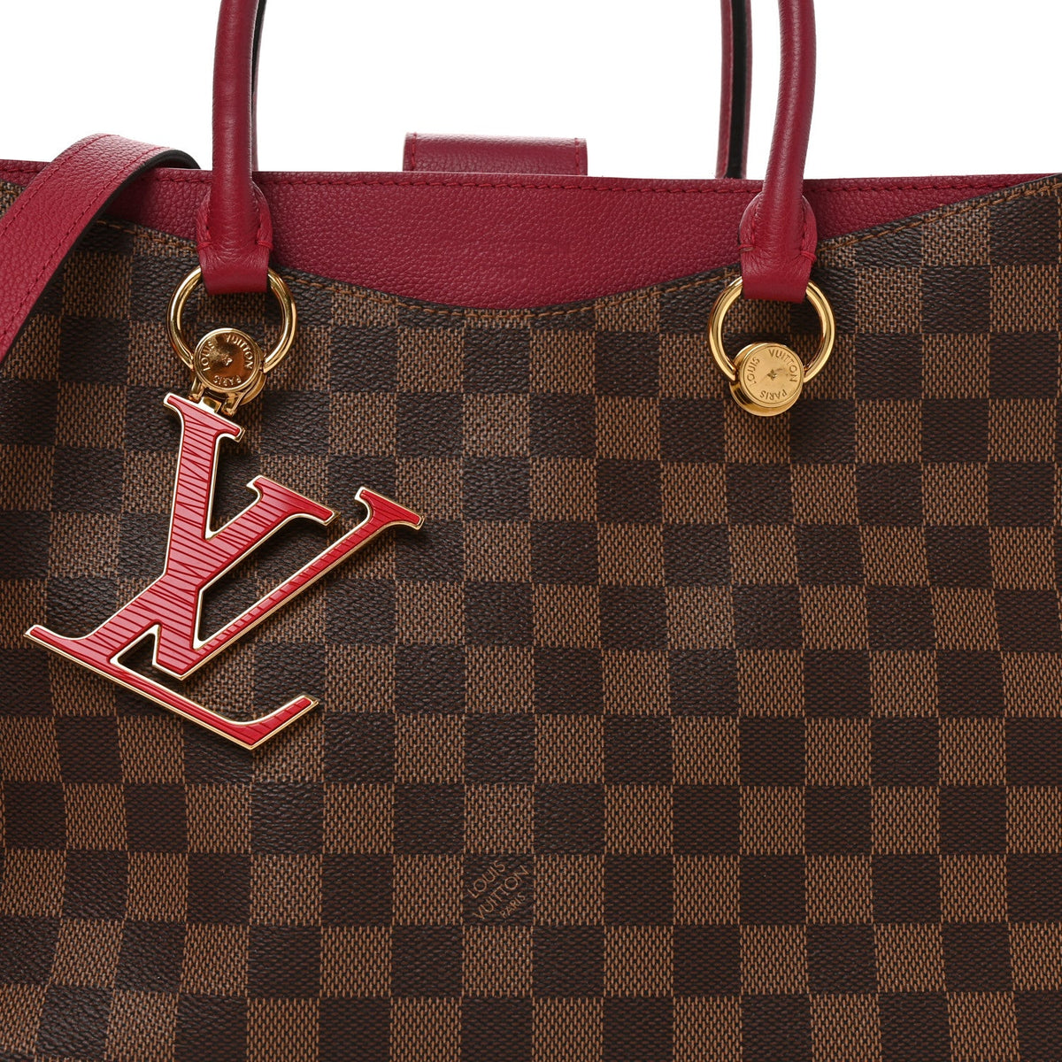 Damier Ebene Lv Riverside Lie De Vin Handbag