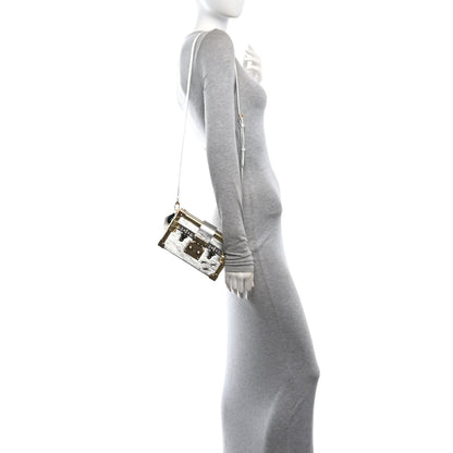 Metallic Epi Petite Malle Silver Handbag
