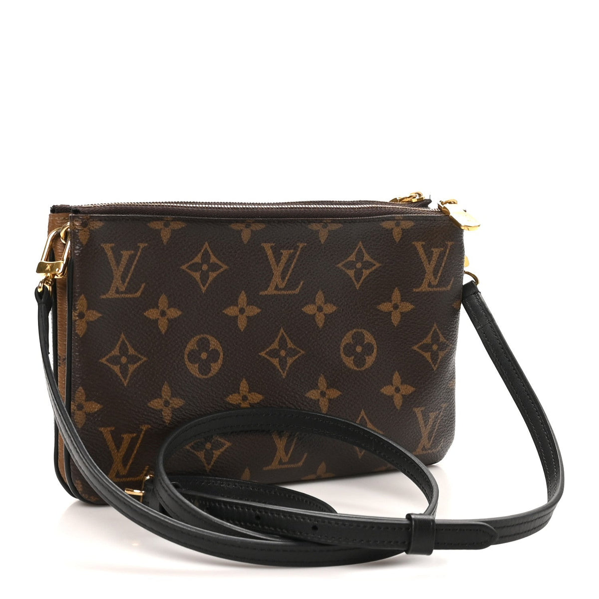 Reverse Monogram Giant Double Zip Pochet Handbag
