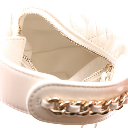 Quilted Lambskin Hobo Bag - White