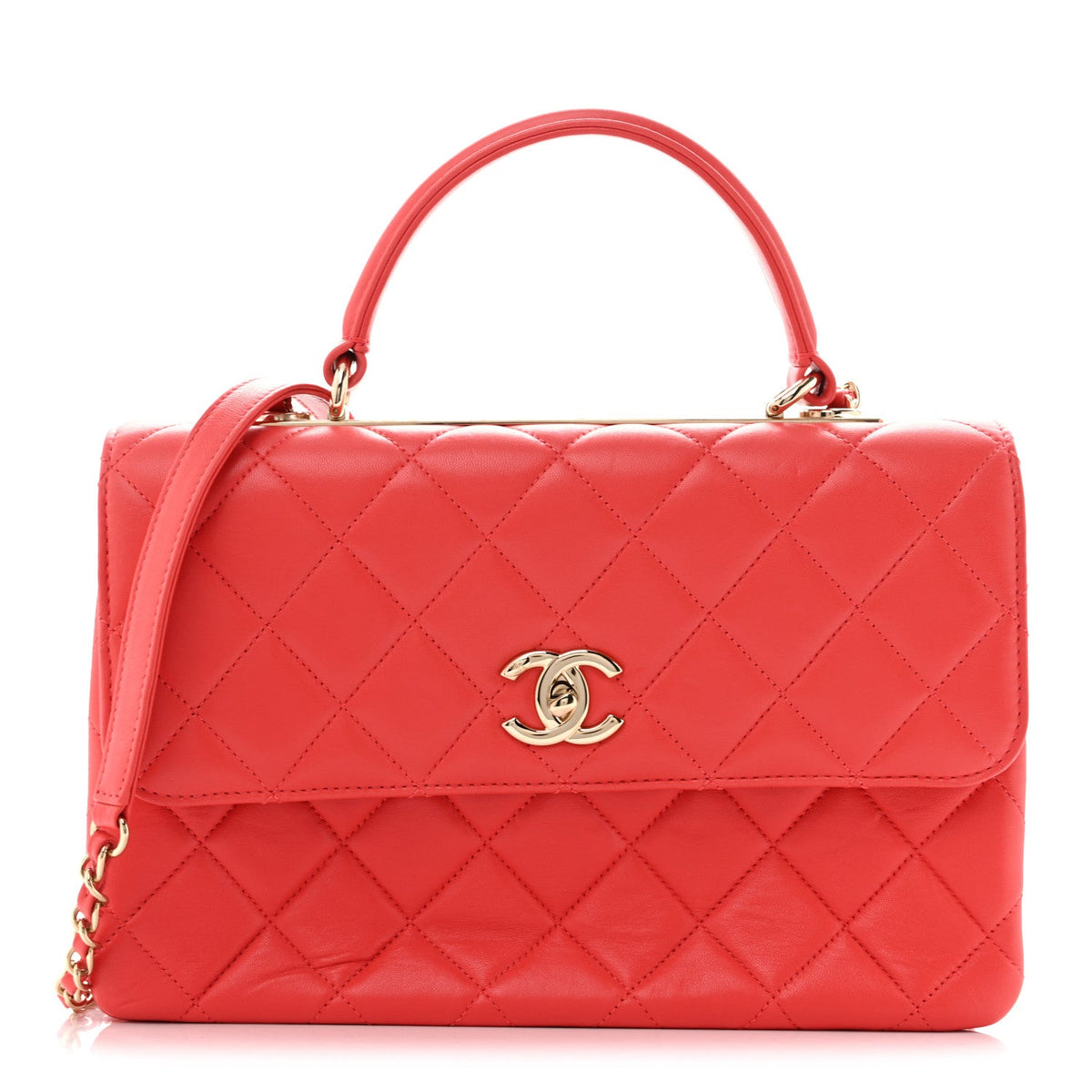 Medium Quilted Lambskin Flap Shoulder Bag