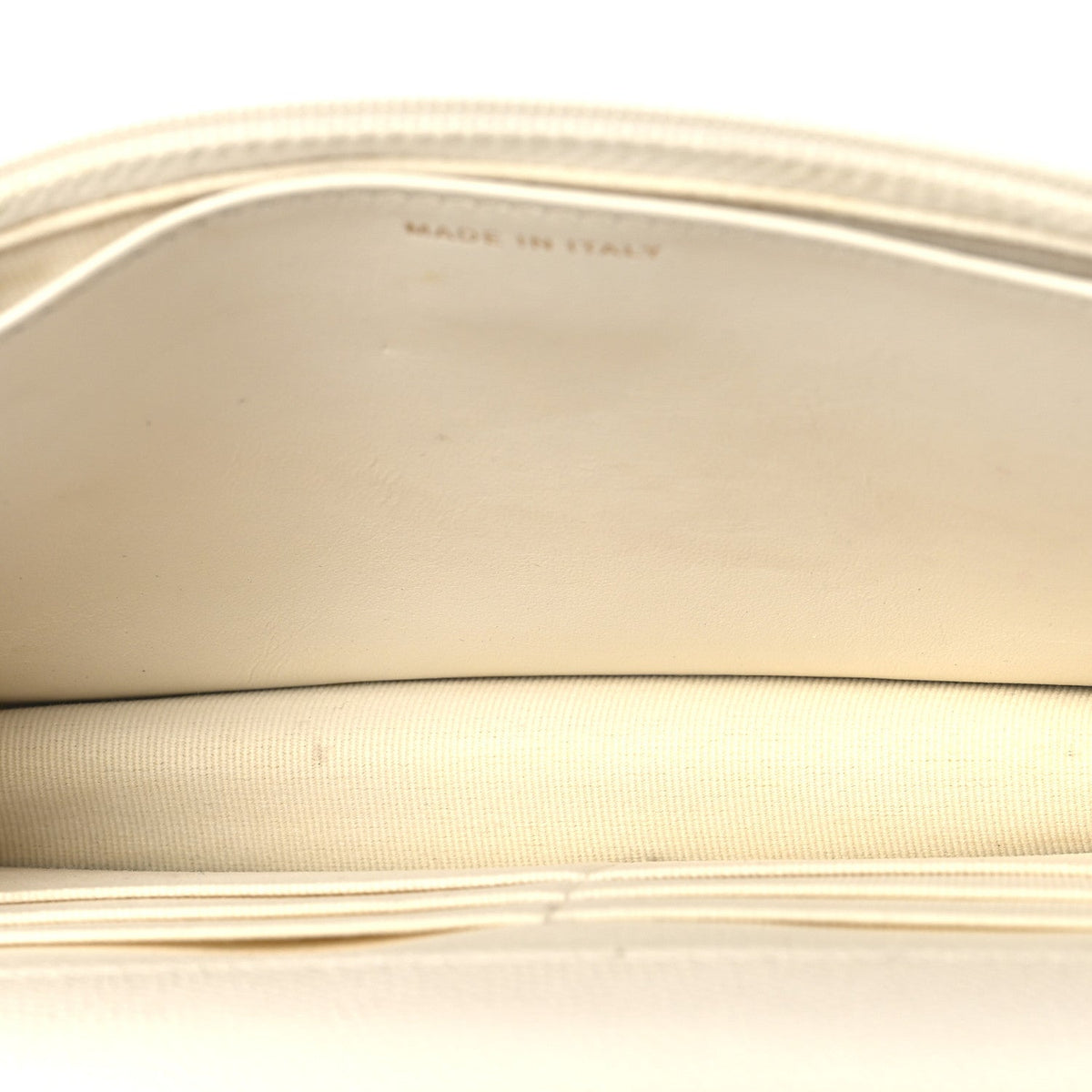 Quilted Caviar Flap Shoulder Bag - White