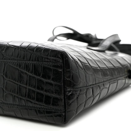 Mini Calfskin Tote Bag - Black