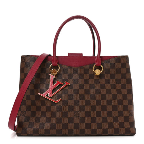 Damier Ebene Lv Riverside Lie De Vin Handbag