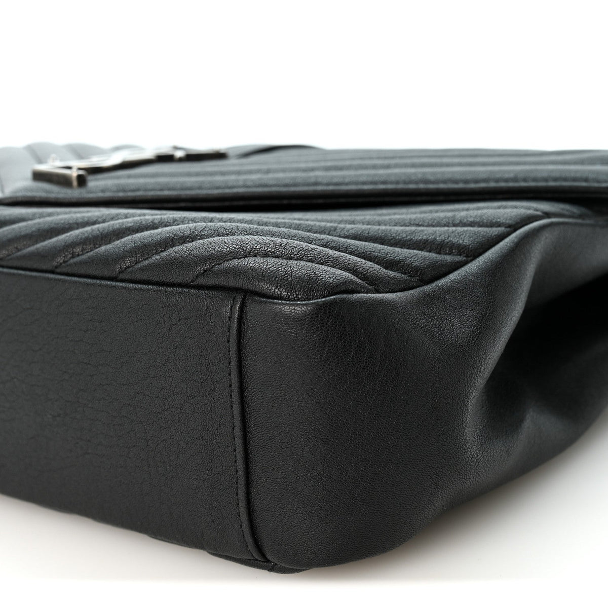 Large Sheepskin Satchel Bag - Black