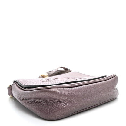Small Calfskin Crossbody Bag - Purple