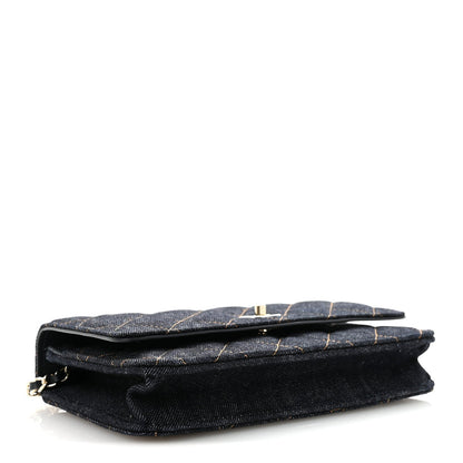 Quilted Wallet Bag - Blue