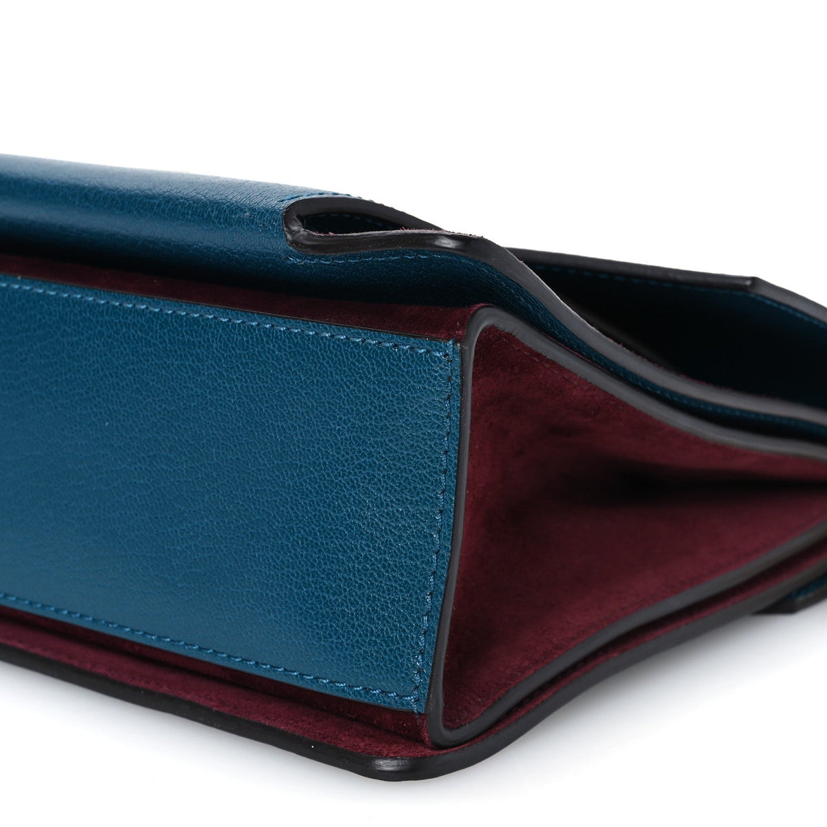 Medium Goatskin Suede Shoulder Bag - Blue