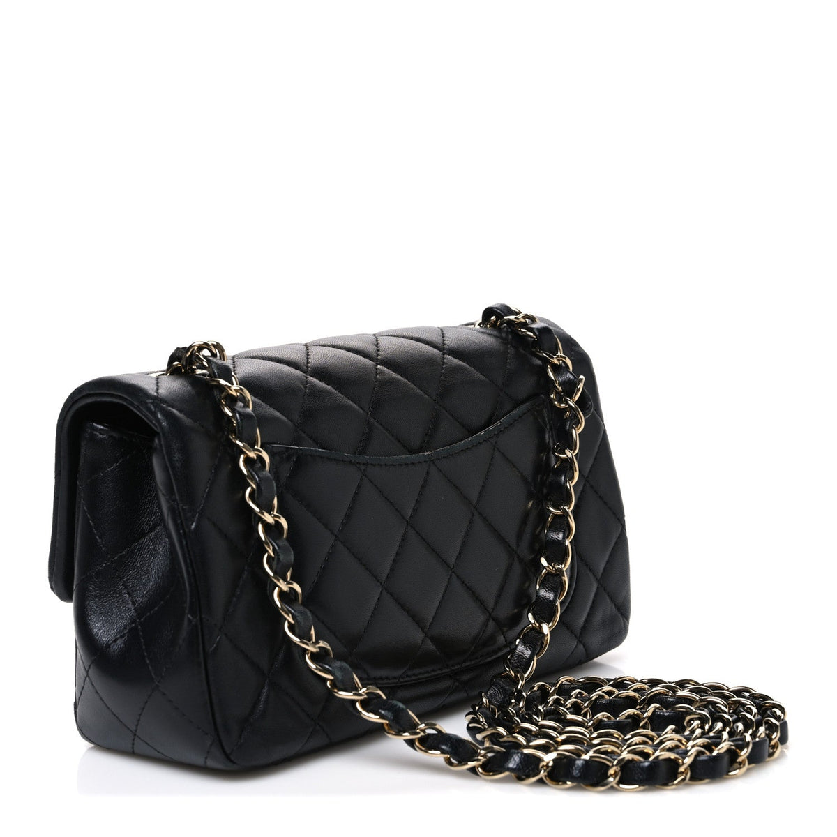 Mini Quilted Lambskin Flap Shoulder Bag - Tan