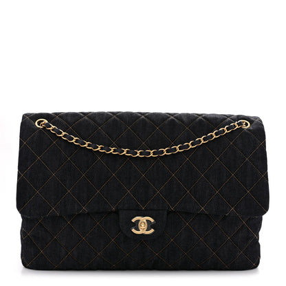 Quilted Flap Shoulder Bag - Blue