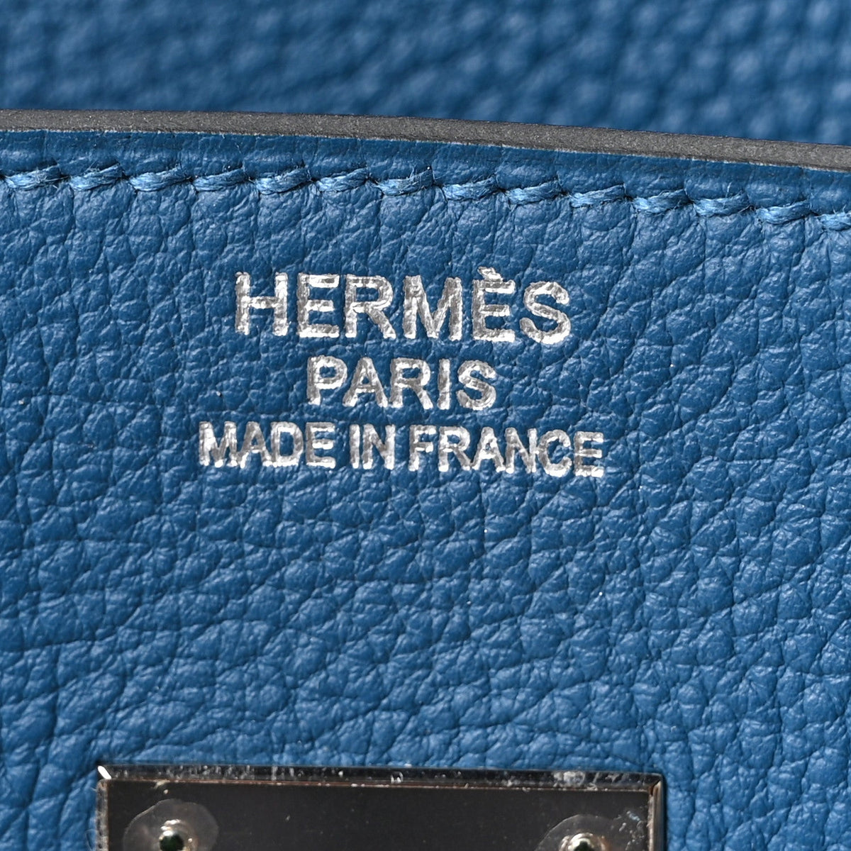 Togo Birkin 35 Bleu Izmir Handbag