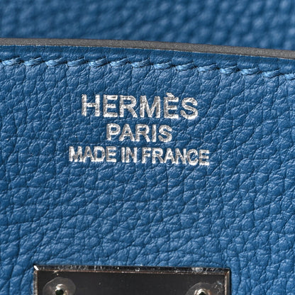 Togo Birkin 35 Bleu Izmir Handbag