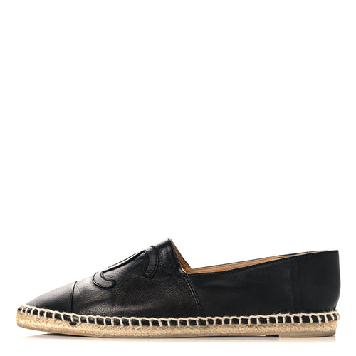 Lambskin CC Espadrilles Black
