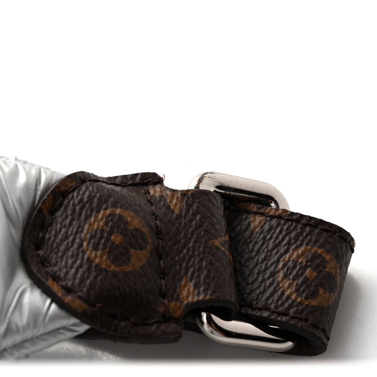 Econyl Monogram Pillow Bumbag Silver Handbag